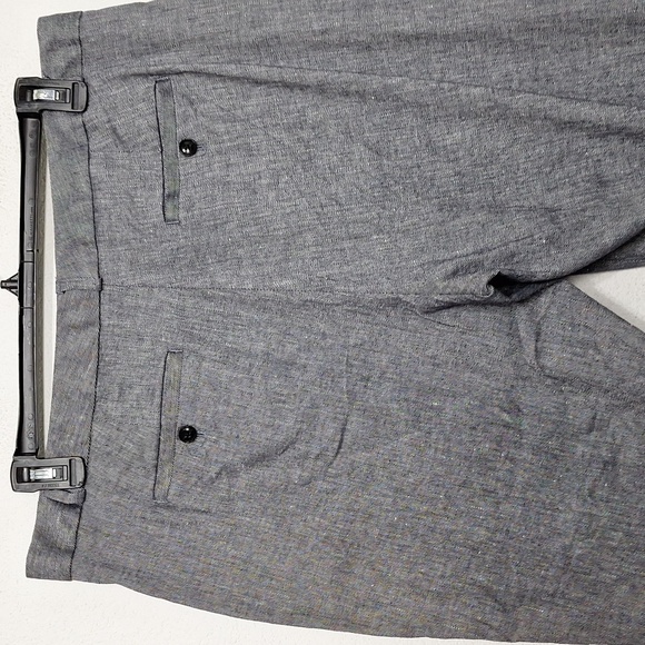 Banana Republic Gray Avery Preppy Lagenlook Linen Blend Trouser Pants Size 16L - Picture 9 of 12